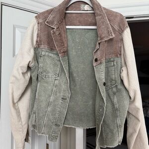 Oli & Hali Two-Tone Corduroy Jacket